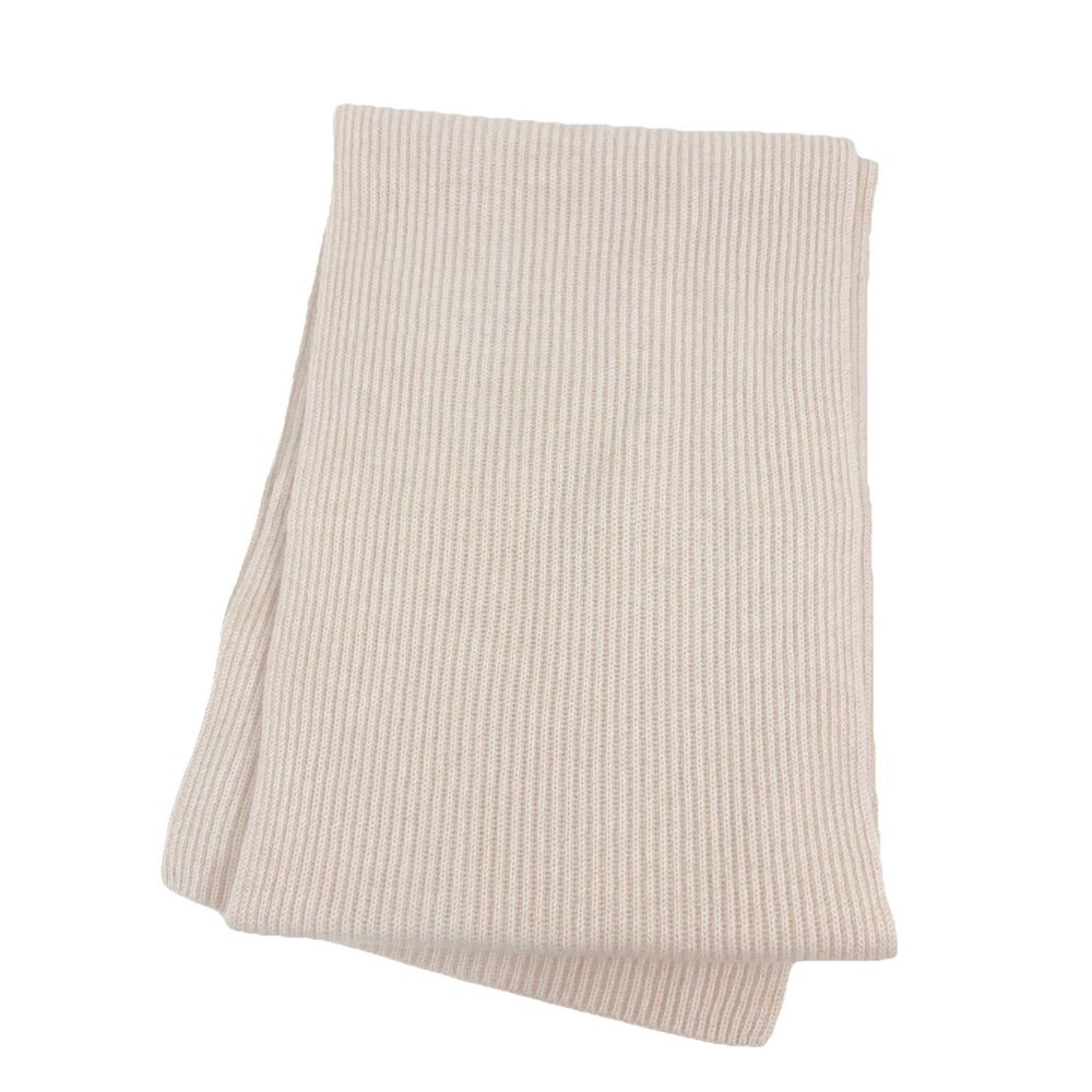 J Crew Luxury Knit 100% Cashmere Scarf Light Beige BM741 $178 - Picture 7 of 8